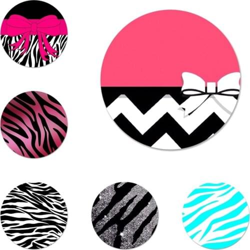 Black white Zebra Stripe Badge Brooch Pin Accessories For Clothes Backpack Decoration gift