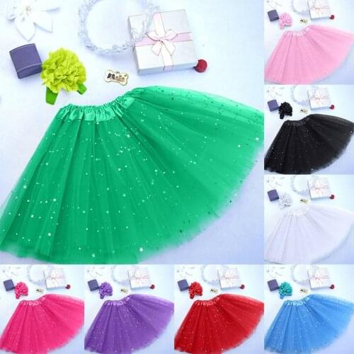 Kids Girls Petticoat Paillette Star Print Clothes Kawaii Pettiskirt Hair Band Tutu Skirt Dancewear Newborn Skirt Rokje Meisjes