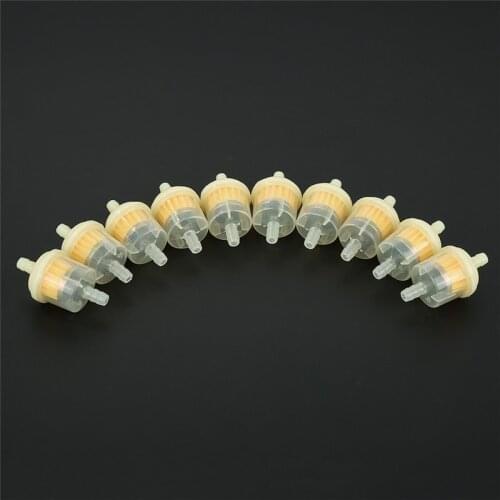 10Pcs Motorcycle Petrol Gas Fuel Gasoline Oil Filter For Scooter Motorcycle Moped Scooter Dirt Bike ATV Go Kart Oil Fuel Filter