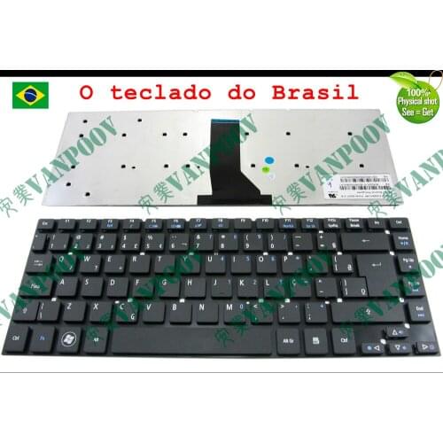New BR Notebook Laptop keyboard For Acer Aspire E5 - 471G 421G 422G 472G 50R4 V3 471G ZQ0 3830 3830T Black Brazil V121630EK2 BR