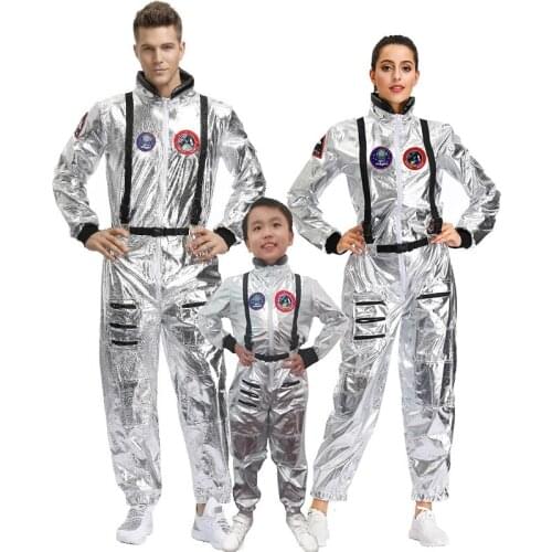 Halloween Costume Silver Couple Wandering Earth Space Suit Collective Party Cosplay Astronaut Men and Women