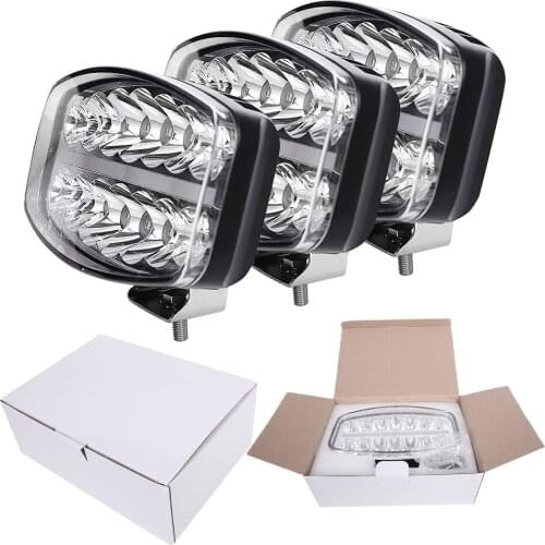 80W Square LED Work Light Bar Work Lamp For Offroad Truck Tractor Boat SUV UTE 12/24V Worklight With DRL Car Accessories