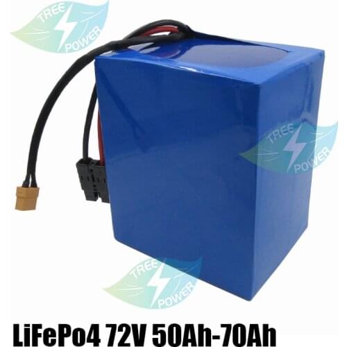LiFePO4 72v 50ah 60ah 70ah lithium iron phosphate Battery Pack Golf cart off-grid power EV solar energy forklift + 8A charger