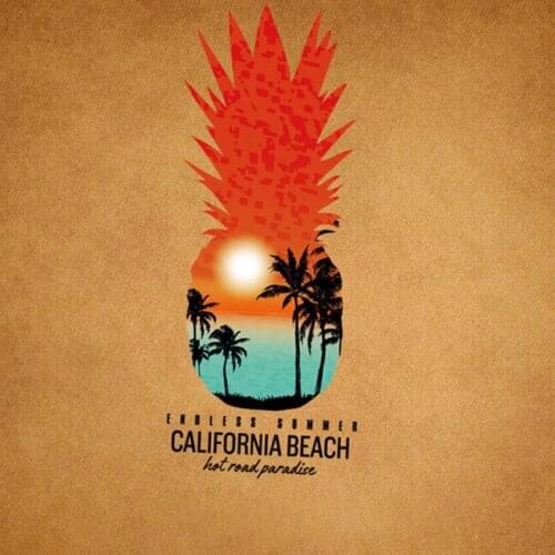 Cute Pineapple Summer Beach Patches kids girl Stickers applique Cartoon baby iron on heat transfers for clothes diy patch