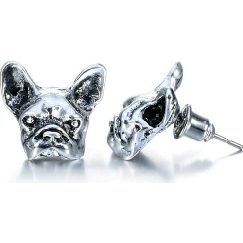 Cute Dog Earrings Retro Tiny Puppy Animal Stud Earrings Gift For Women Pet Jewelry