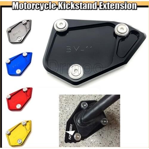 Motorcycle CNC Alumnium Kickstand Enlarger Plate Side Stand Extension Pad For BMW R1200GS ADV 2008-2014