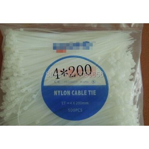 500PCS 4*200 self locking Nylon Cable Ties zip tie