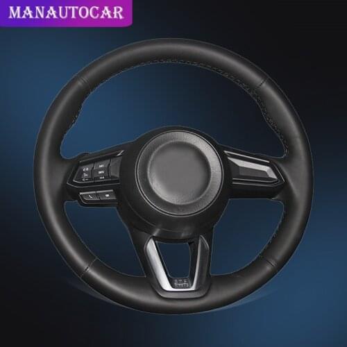 Car Braid On The Steering Wheel Cover for Mazda 3 Axela Mazda 6 Atenza CX-3 2018-2019 CX-5 2017-2019 CX-9 for Toyota Yaris Auto