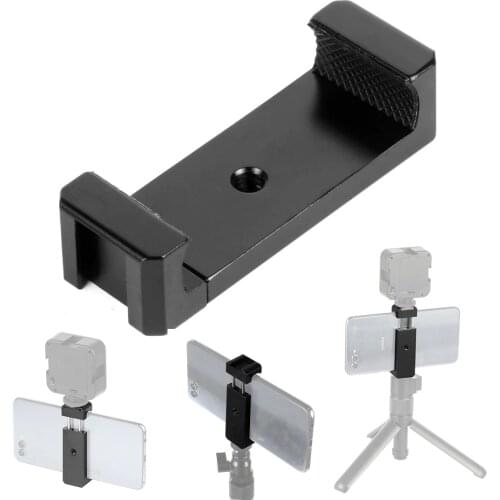 BGNing Aluminum Alloy Mobile Phone Tripod Clip Phone Holder Stand Stabilizer Clamp Holder With Hot Shoe for Tripod Smartphone