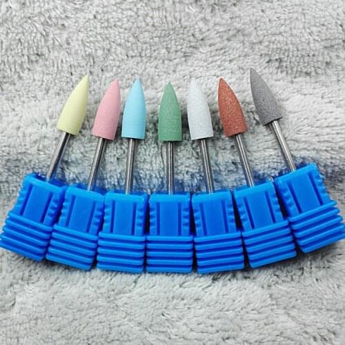 Silicone Nail Drill Bits mill cutter DIY Nail Poishing Grinding Electric Machine Manicure Drills Accessories Tools
