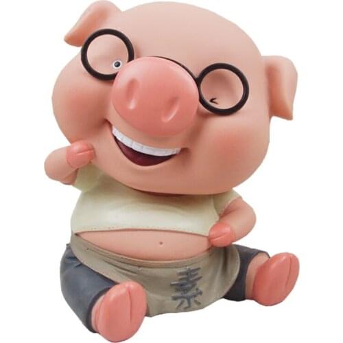 Piggy Pig Lying Posture Home Resin Craft Ornaments Money Box Piggy Bank Cash Box Coin Bank Moneybox Coin Box Large Piggy Bank