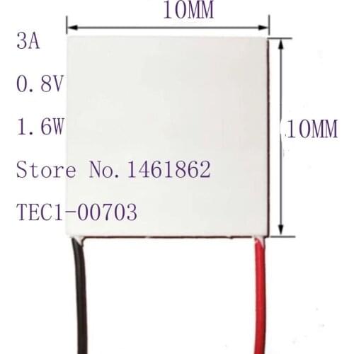 TEC1-00703 3A 0.8V 1.6W 10*10MM Electronic Components mini refrigeration small micro cooling plate used for projector and copier