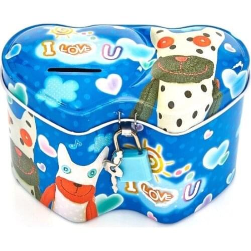 Pacific Toys Piggy Bank Locked Metal Blue decorative objects Декоративные элементы Objetos decorativos