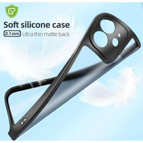Premium Ultra Thin Silicone Case For iPhone 12 Pro Max 0.1mm Frosted transparent Back Cover with soft frame protector camera