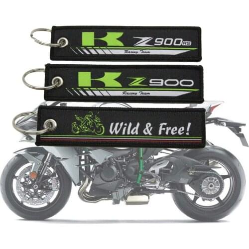 Embroidery Key Holder Chain Collection Keychain for Kawasaki Z900 Z900RS Motorcycle Embroidered Badge Keyring