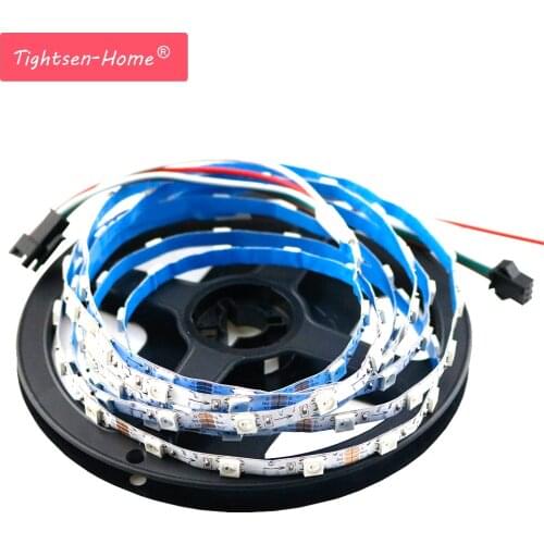 WS2812B 5.5mm PCB S shape type Addressable RGB LED pixel strip bendable 48leds 48pixels/m Non waterproof 5V full color 2M IP20