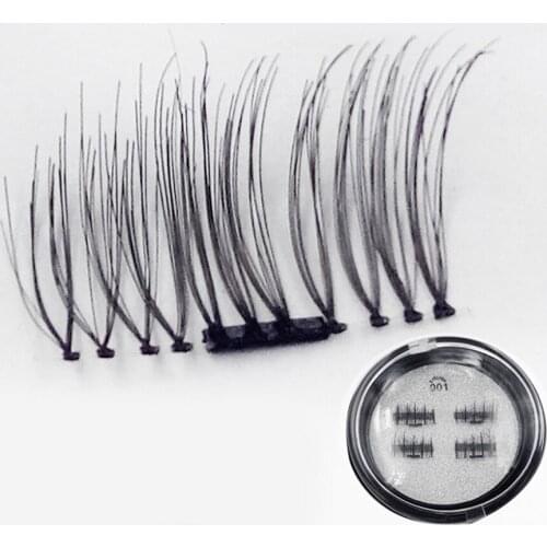 10 Piece 3D Single Magnet Magnetic Eyelashes Makeup Thick False Lashes Black Nature Soft Private Label