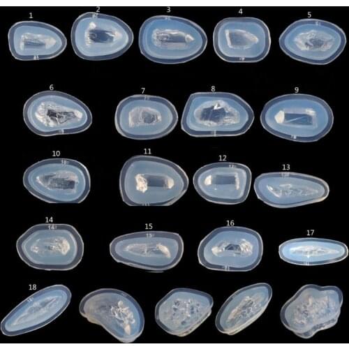 13MC Natural Druzy Stone Quartz Rock Cluster Epoxy Resin Mold Jewelry Making Tools