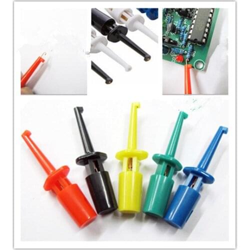 200Pcs/lot 1.7'' Multimeter Lead Wire Kit Test Hook Clip Grabbers Test Probe SMT/ SMD IC D20 Cable Welding
