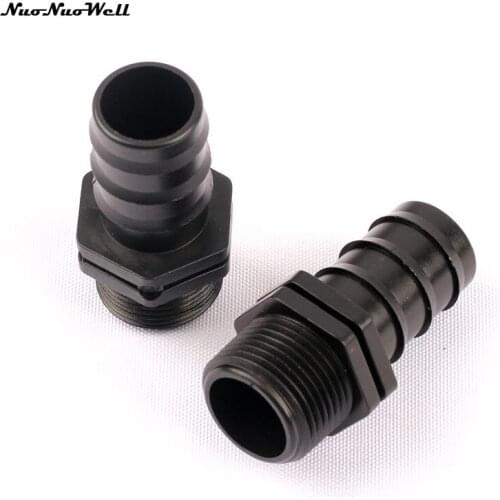 3pcs NuoNuoWell 3/4" Male Thread to 25mm Hose Soft Pipe Connector Irrigation Garden Watering Aquaponics Aeroponics Water System