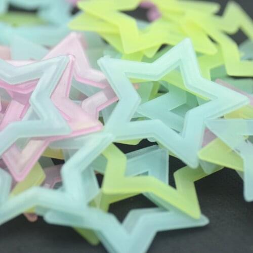 50pcs 47mm 3D Glow In The Dark Hollow Stars Luminous Fluorescent Plastic Wall Stickers Decor For Kids Rooms