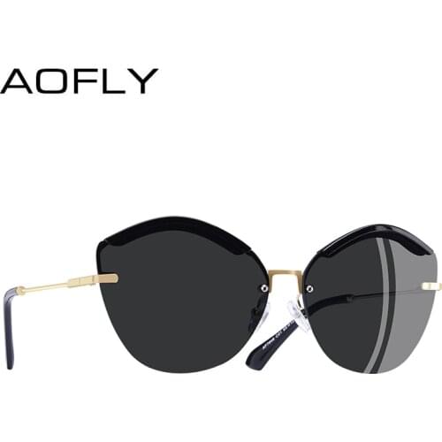 AOFLY Women's Semi-rimless Sunglasses