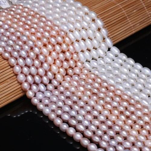 Natural Freshwater Pearls Beads High Quality Punch Loose Beads for Jewelry Making DIY Women Necklace Bracelet 6-7mm