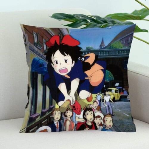 Kiki Delivery Pillow Cover Bedroom Home Office Decorative Pillowcase Square Zipper Pillow Cases Satin Soft