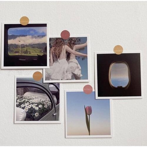 INS Wall Decoration Cards Set 5 Sheets Art Photography Props Collocation Postcard Diy Room Wall Sticker