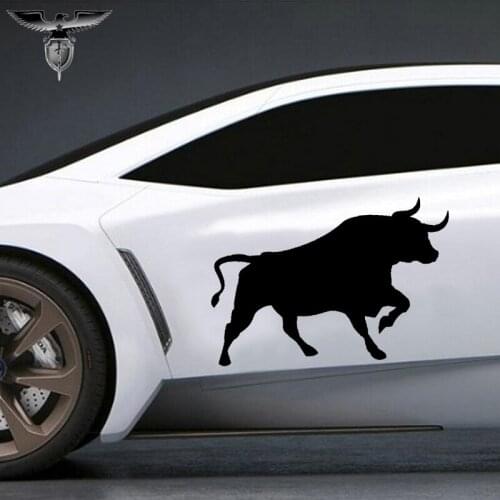 EmpireYing 3 Sizes 8 Colors Strong Raging Bull Charges Ahead of Spain Bullfight Art Car Sticker SUV Door Waterproof Vinyl Decals