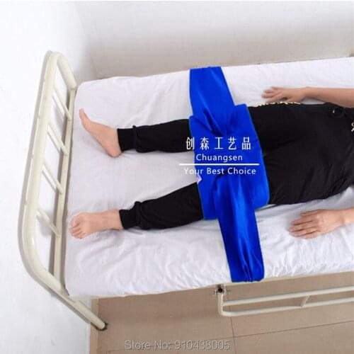 Knee Restraint Belt, Control Limb Holder for Bed with Round Cut Hole Design Help The Body Recover Knee Joint Care Belt Nursing