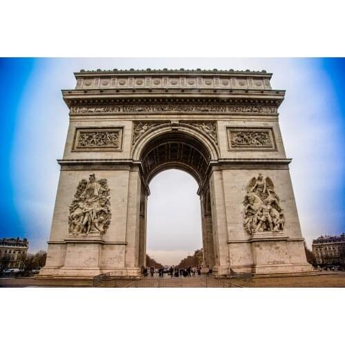 VinylBDS Printing Photography Backdrops Blue Sky France Arc De Triomphe For Wedding Photography Studio