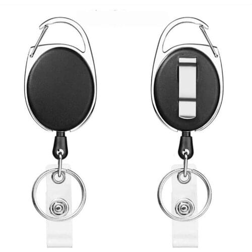 Retractable Badge Reel with Card Holder Reel Clip Key Ring Retractable ID Card Holder Key Chain Holders for Office Name Tag