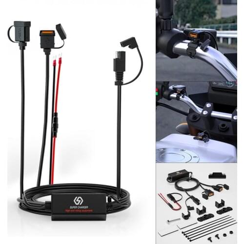 Motorcycle Two USB Fast Charging Version Charger Smart chip Insurance Device Designed