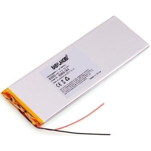 4065184 3.7V 6300mAh Rechargeable li-Polymer Battery For Power Bank 9" 10" Tablet PC Speaker MID electronics 3865185