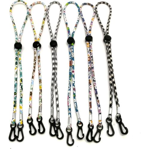 Adjustable Floral Pattern Face Mask Lanyard Handy Convenient Holder Rope Anti-lost Anti-drop Mask Hanging Neck Ropes