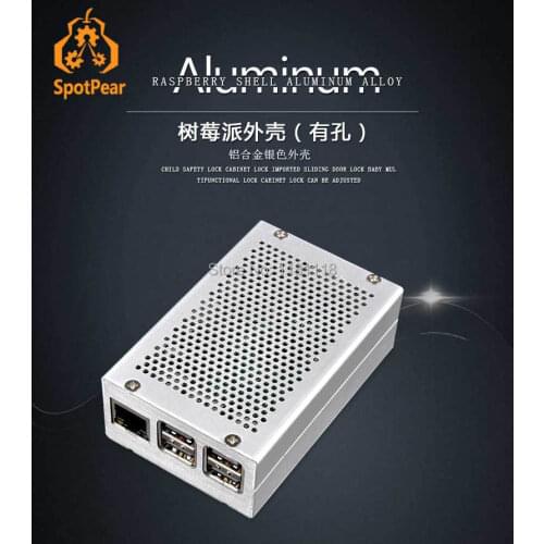 Raspberry Pi 3 Aluminum Case Silver Case Metal raspberry pi 3 b BOX for RPI 3 Model B Compatible with Raspberry Pi 3 Model B