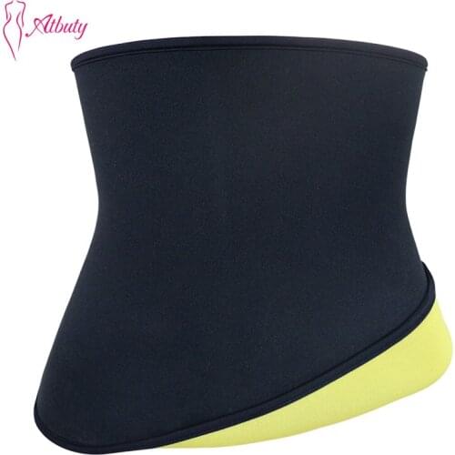 Atbuty Waist Trainer Neoprene Body Shapers Workout Corset Sport Sweating Waist Shapewear without Hooks and Zipper