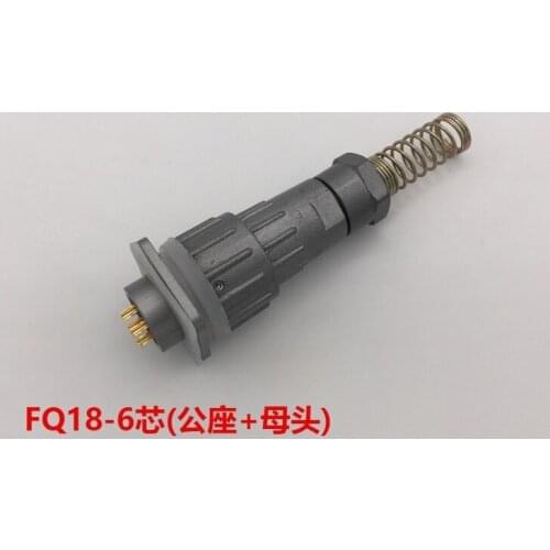 Aviation Plug Socket FQ18-6 Core FQ18-6TK Buckle Type Quick Waterproof Connector with Hole 18MM