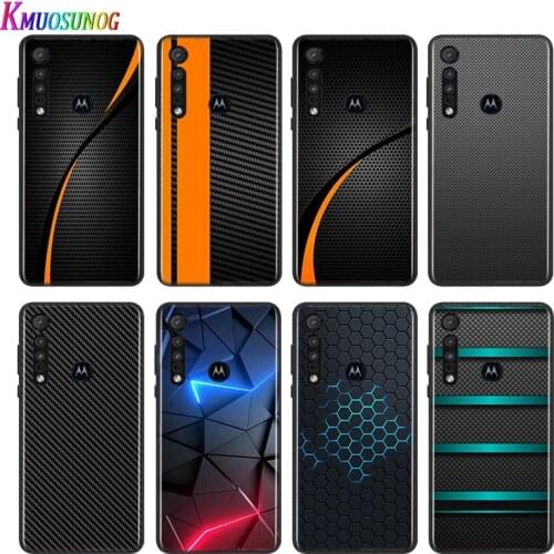 Car Carbon fibre For Motorola One Marco Hyper Fusion Plus G9 G8 G 5G E7 E6 Edge Plus Play Power Lite Phone Case
