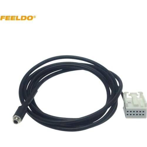 FEELDO Car 3.5mm Female Socket AUX Adapter Cable For Mercdes Benz Comand APS NTG GL W169-221 Audio Cable Data Wire #HQ6201