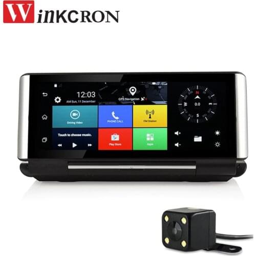 7.0" IPS Touch GPS Navigation Car DVR Dash Cam 3G Andriod 5.0 Dual lens Car Video Recorder Bluetooth AVIN WIFI 1G+16GB