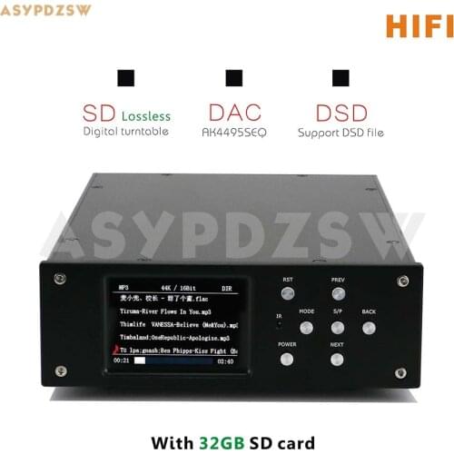 STM32F407ZET6 SD Lossless digital turntable AK4495SEQ DAC decoder Support DSD With XLR output