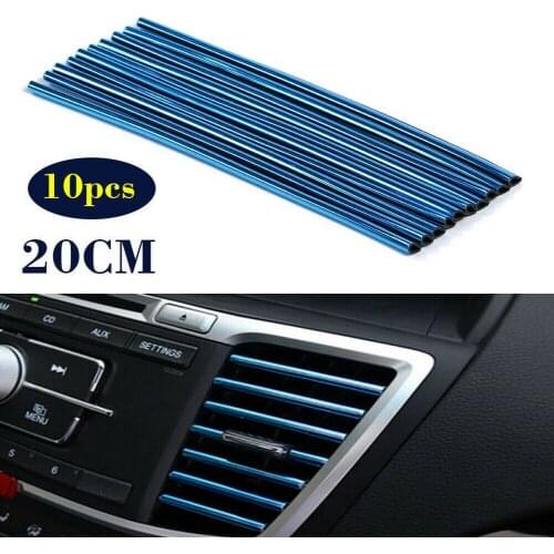 Air Outlet Decoration Bright Strip Auto Car Strip Trim 20cm Air Conditioner