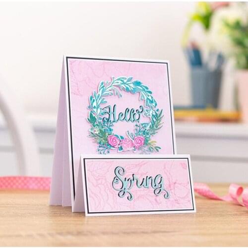 Hello Spring Summer Autumn Winter Dies Cut Diy Handmade Mold Paper Metal Craft Dies for Card Making Cut Dies 2021 Embossing New