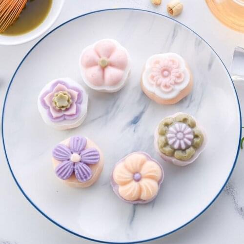 Mid-Autumn Festival Moon Cake Mold Household Model Printing Tool Non-stick Mung Bean Cake Making Pastry Snowy Hand-press Release