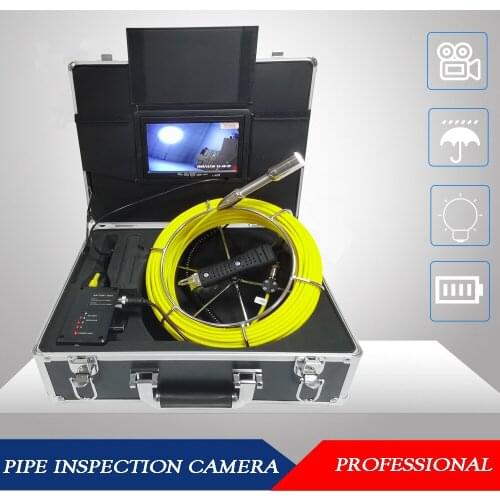 Pipe Welding Inspection 7 Inch Monitor 20M Underwater Industrial Pipeline Sewer Drain Video Snake Camera Free 8GB SD Card