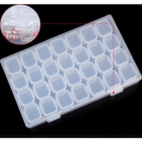 28 PCS Diamond Painting Tools Beads Container Rhinestone Diamond Embroidery Stone Storage Accessory Mosaic Convenience Box