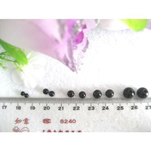 Round Black Eyes Plastic Eyes For Toy DIY Doll accessories Toy eyes 4 mm -10 mm mixed 250 pcs Free shipping