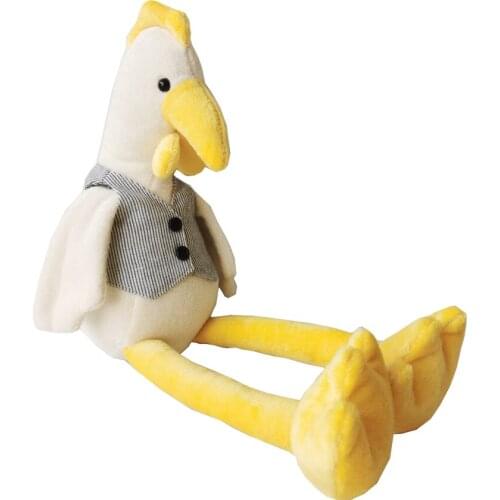 Cartoon Chicken Plush Toys in Removable Vest Handmade Cock Stuffed Animal Doll Girl Baby Nersey Decoration Home ornamentation